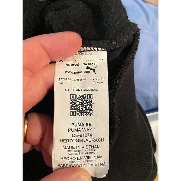 *3/$15 PUMA Men's Modern Basics Hoodie Black XL Pullover Drawstring Hood - Picture 10 of 10